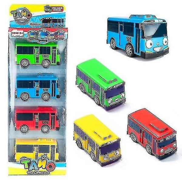 4 stk/sæt Tayo Bus Car Ejection Bus Model Diecasts Amp; Køretøjer Bil Børn S Køretøj til børn Juguetes Big Size