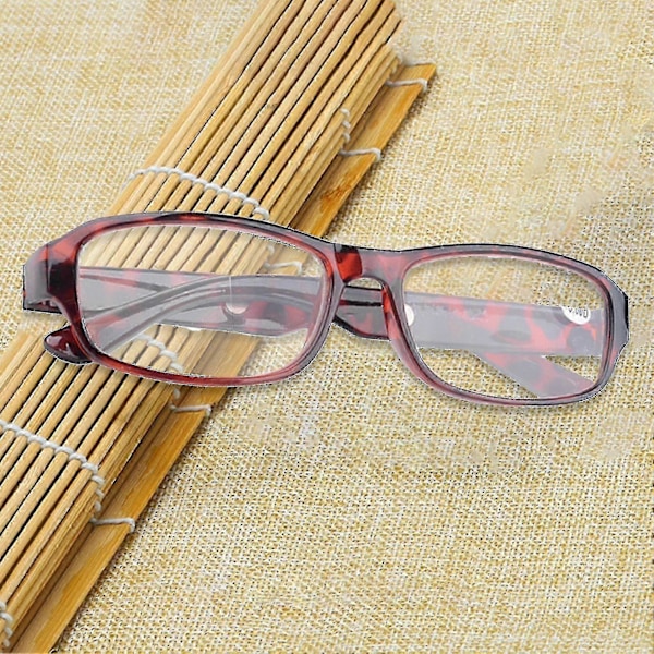 Lesebriller +4.5 +5.0 +5.5 +6.0 Grader Optiske Linser Briller 6 Red