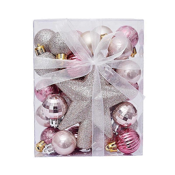 30 st/set Julgranskulor Hängande Dekorationer Julgranstopp Stjärna Noel Navidad Dekoration för Hem Nyårsgåva red Other