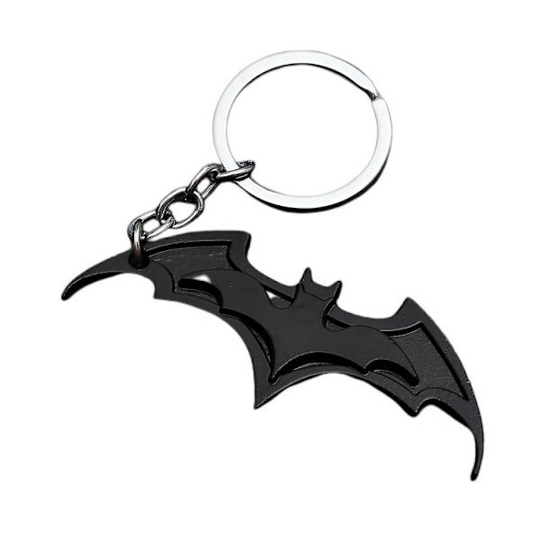 Veeki Sortfarvet Batman Nøglering Vedhæng Gave Mørk Ridder Nøglering Dobbelt Bat Nøglering