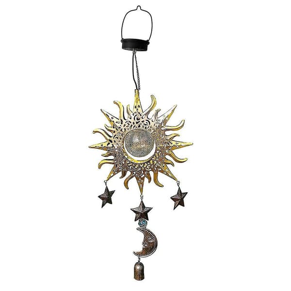 For Sol Stjerner Måne Sol Glødende Hagedekorasjon Vindklokker For Utendørs Elega
