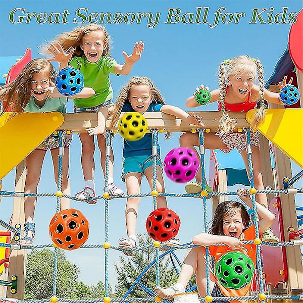 6-pack Astro Jump Balls, Rymdtema Gummibouncybollar För Barn