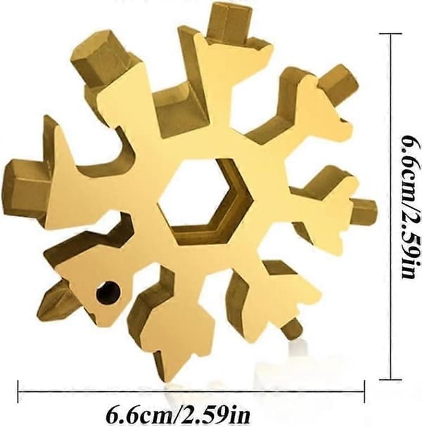1 stk. 18-i-1 Multifunktionel Snefnugnøgle, Universal Rustfrit Stål Hex Socket Skruetrækker, M