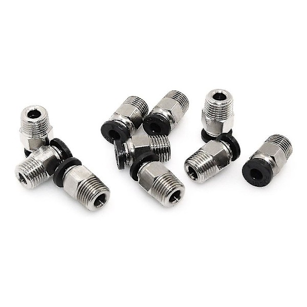 Pc4-m10 Han Straight Pneumatisk Pefe Slange Push For -v6 Fitting Connector Bowden Ekstruder 3d Printer (pakke med 10stk)