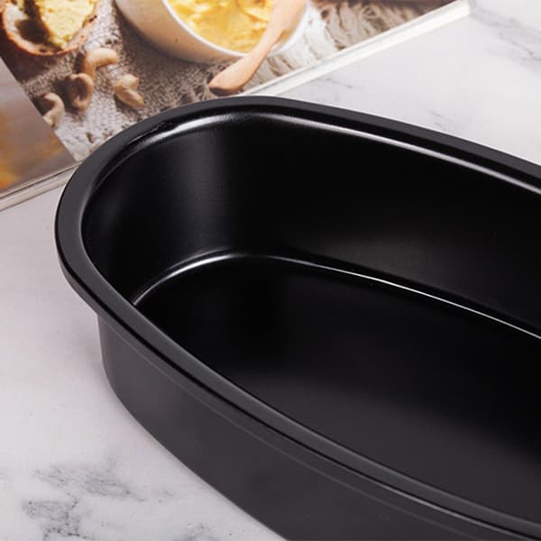 Nonstick ovale kageforme Kraftig kulstofstål bageform til cheesecake Black