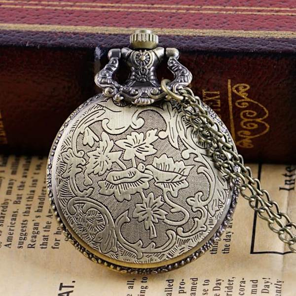 Antik Steampunk Kvarts Taskukello Riippuva Kaulakoru Ketju Lahja Miehille, Taskukello Miesten Kvarts Taskukello Hihna Lahjapakkaus