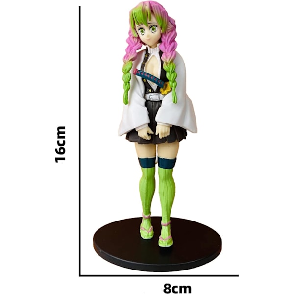Demon Slayer Figur, Anime PVC Figur, Samlarobjekt Figur Leksak, Present till Anime Fans 16cm (Kanroji Mitsuri)