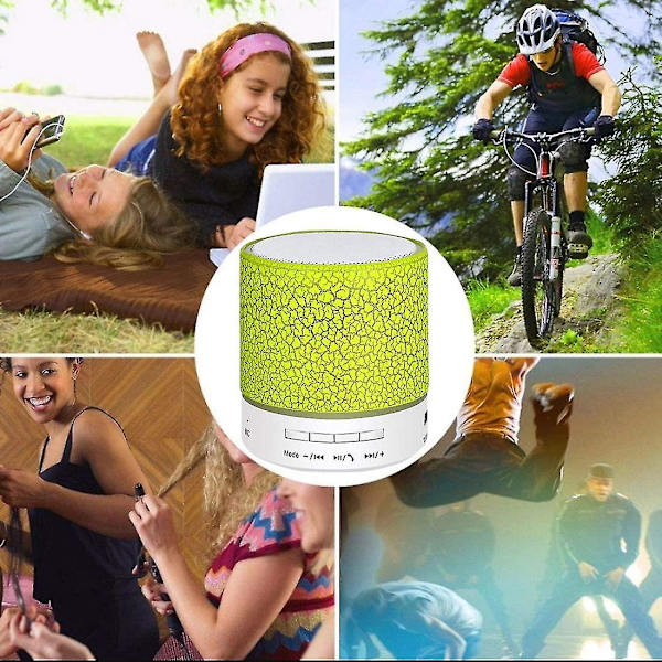 Bärbar Bluetooth LED Mini-högtalare med handsfree-samtal, stereoljud