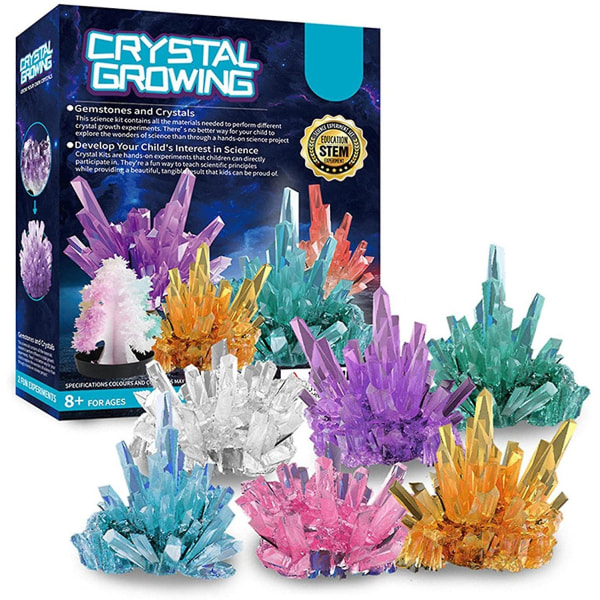 Børn krystaldyrkningssæt Videnskabseksperimenter Pædagogisk legetøj gør det selv krystal juletræ