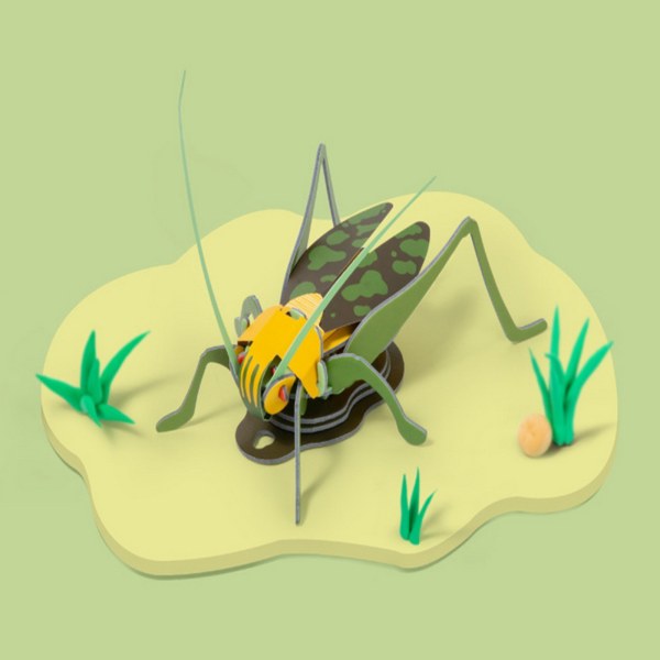 3D træ insekt puslespil Håndlavet puslespil DIY model børns pædagogisk legetøj