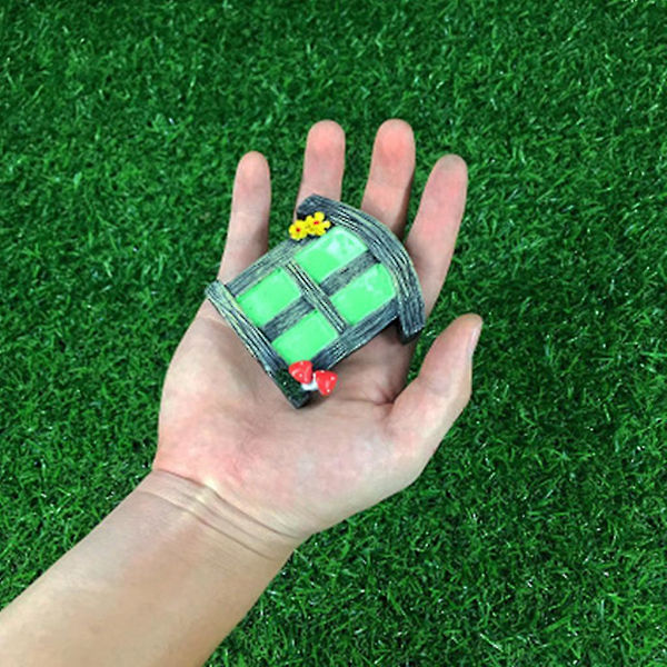 Miniatyr älva gnome hem dörr för fönster för trädgård konst trädgårdsskulptur D