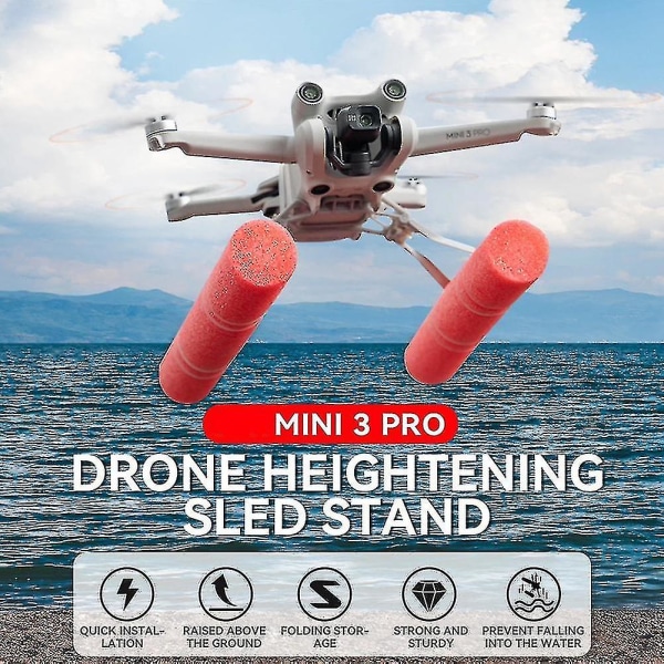 On Water Landing Skid Float Kit -laajennus Mini 3 Pro Drone -vesilaskutelineen koulutusvarusteisiin