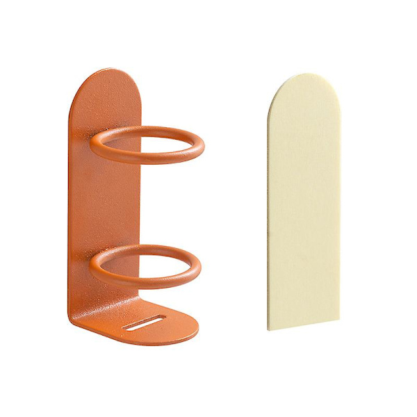 Elektrisk Tandbørsteholder, Væghængt Tandbørsteholder Miljøvenlig Mighty Tandbørsteholder til Badeværelset Ingen Boring 2-pak (Orange)