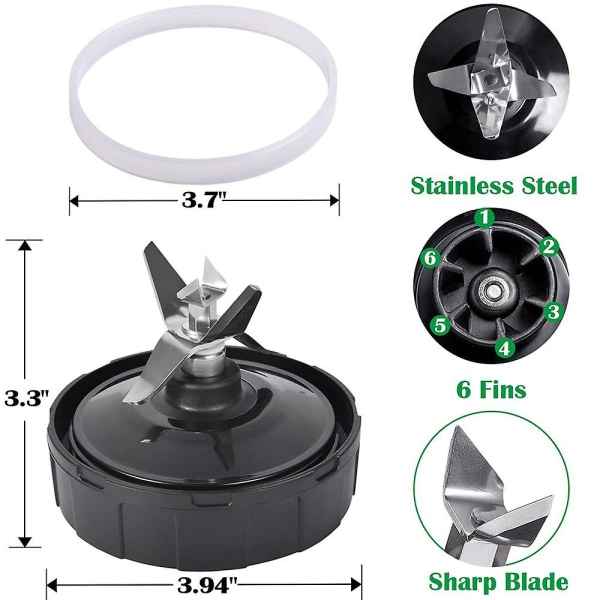 6/7 bladers blenderblad för Nutri Ninja, reservdelar för mixerblad