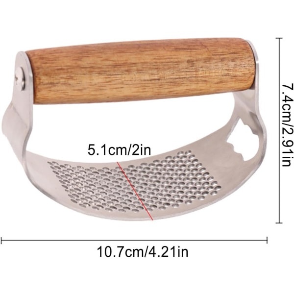 Metallivalmistettu valkosipulirouhe - Mukava ote valkosipulin murskaimeen, ruostumattomasta teräksestä valmistettu valkosipulin murskain keittiövälineet