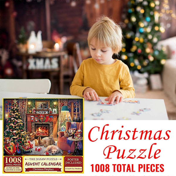 Julekalender med 1008 brikker puslespill B