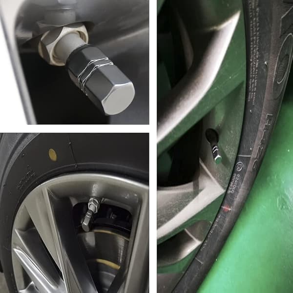 8 stk. aluminiumsventilhette | Dekkventilhetter | Bilventilhette med pakning | for biler, SUV