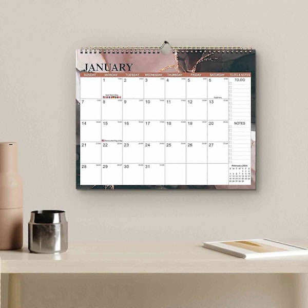 Väggkalender 2024-25 Planeringskalender Tjockt papper Års kalender Med Flera Helgdagar För Planering Och Organisering A