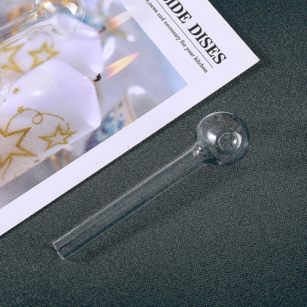 10 kpl Glass Pyrex juomapillejä pakkaus pyöreä pää Design Uudelleenkäytettävä ympäristöystävällinen