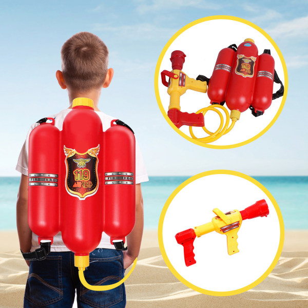 2500mL Brandman Ryggsäck Water Blaster för barn - Tank med slang, Super Water Squirt Lämplig för utomhuslek pojkar och flickor