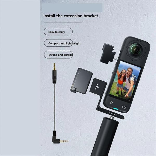 Mikrofon Cold Shoe til X4/DJl Mic Mini Mic Adapter Kameratilbehør Black