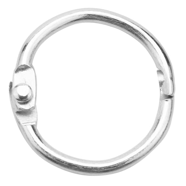 100 stk. løse bladbinderinge nøgleringe bogringe binderinge til scrapbog/album/håndværk Silver 25Mm