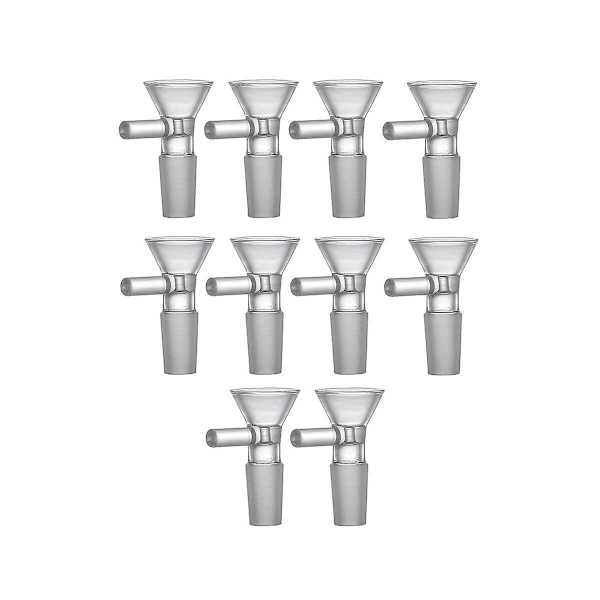 10 st Glas trattar 14 mm Glas trattaradapter Manuell Klar Diskställ Klar Glas tratt Skål Rac