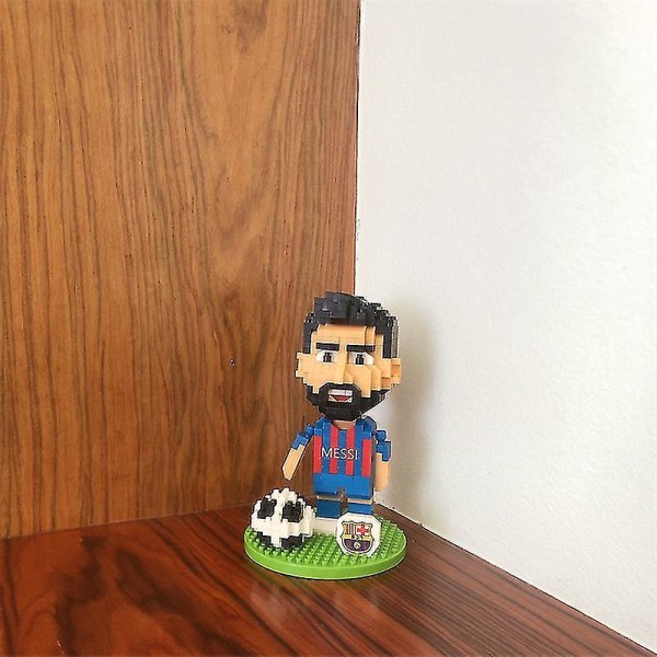 Betterlifefg-Lionel Messi VM-fotboll monterade leksaker pojkar presenter vuxna byggklossleksaker WYBEST