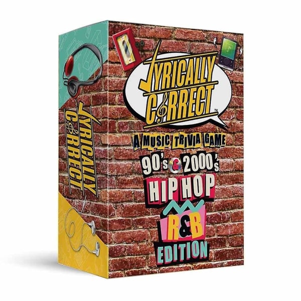 Lyrically Correct 90-luvun ja 2000-luvun hiphop- ja R&B-musiikin tietovisakorttipeli