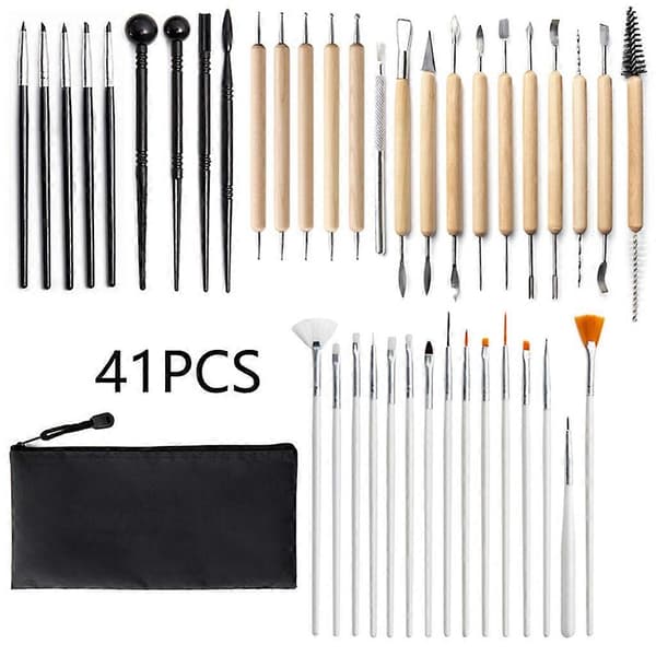 41 delar Graffiti DIY Hook Line Sminkpenslar White