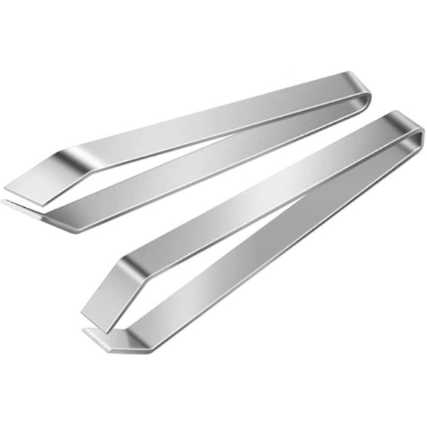 Fiskkrokstänger i Rostfritt Stål, Benplockare, Avlägsnandeverktyg för att Ta Bort Fiskkotor, Grisborst, Fiskfjäll (silver) (2-pack)