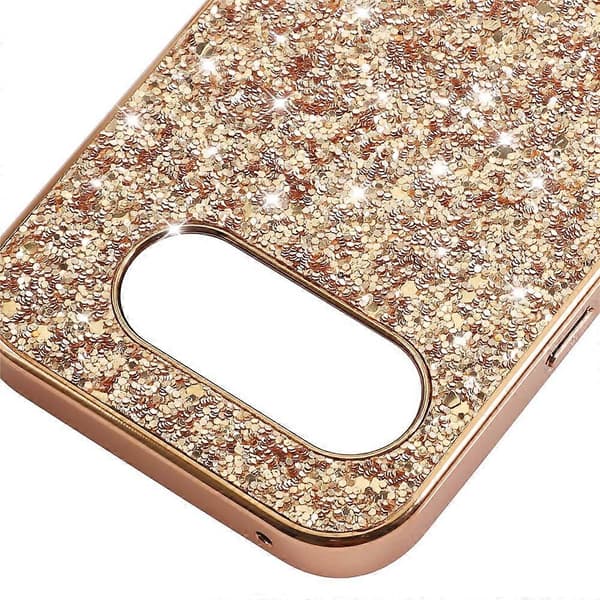 Kompatibel med Google Pixel 10a Fodral Galvanisering TPU + PC Glittrande Glitter Telefon Baksida Red