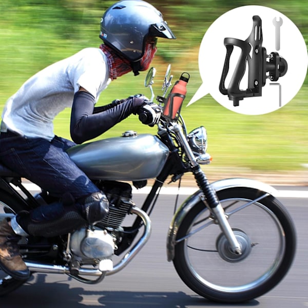 Flaskeholder for - Rammebur Flaske Vannarrangør - Hurtig tilgang Drikkeoppbevaringsbrakett for motorsykler, terrengsykler, landeveissykler, turgåere