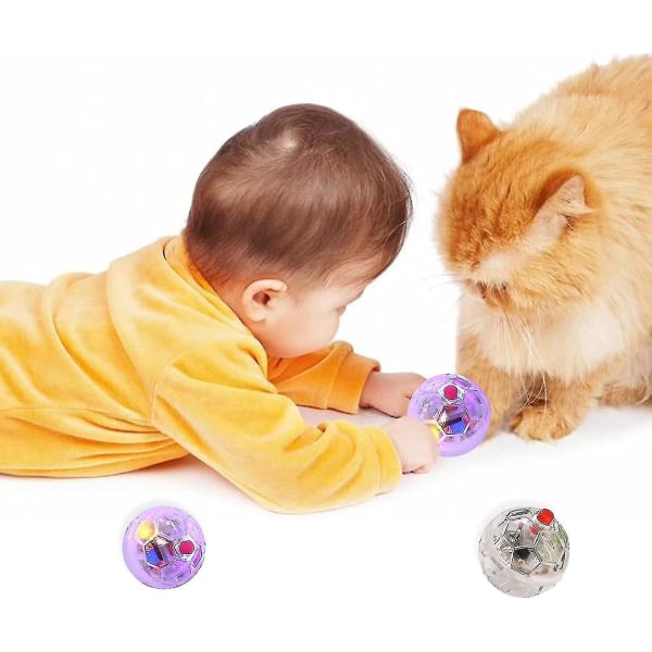 6 stk glødende interaktivt kæledyrslegetøj, spøgelsesjagt-kattebold Flerfarvet flash til hund, kat, kæledyrsaktivitet