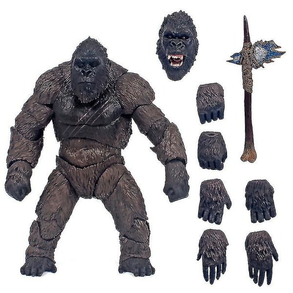 2021 King Kong vs Godzilla Gorilla Monster Model PVC Animal Figuurit Lelu Syntymäpäivä (xq)