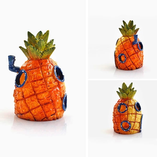 WideSmart 7Pcs Aqua Ornamenter - SpongeBob Akvarium Dekorationssæt til Fiskekummer