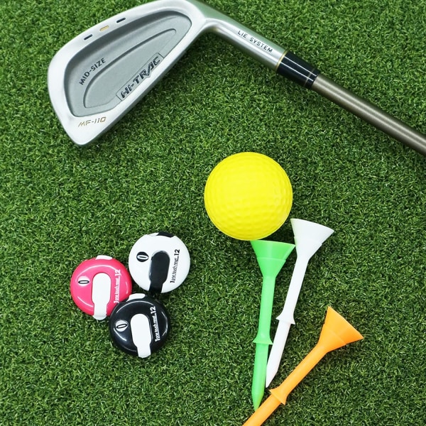 Golf Score Counter Clicker Mini One Touch Reset Værdi 1/2 Pakke, Sort Rød Hvid Tællere Holdbar Med Hat Clip Enkel