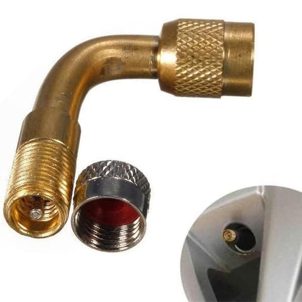 90 graders däckpumpslang, munstycke för pumpning, förlängningsmunstycke, armbåge, däckventilsmunstycke, förlängningsslang brass
