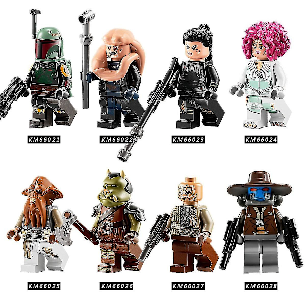 8 stk. Star Wars byggeklodser minifigurer små partikler med huller legetøjsposer