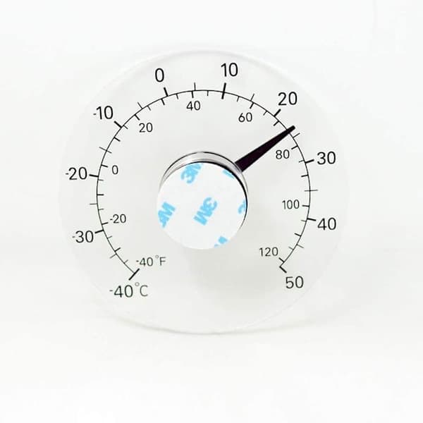 Outdoor Thermometer Self-Adhesive, Doors And Windows Transparent Waterproof Thermometer Without Battery