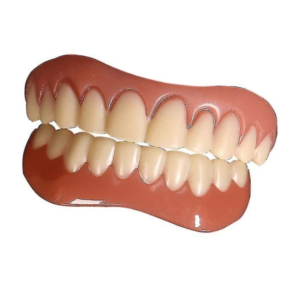 Komfortable tannfiner - Mykt silikonlim - Ekstra tynn hvit nyanse - Kjeveortopedisk tenner for proteser og tannregulering