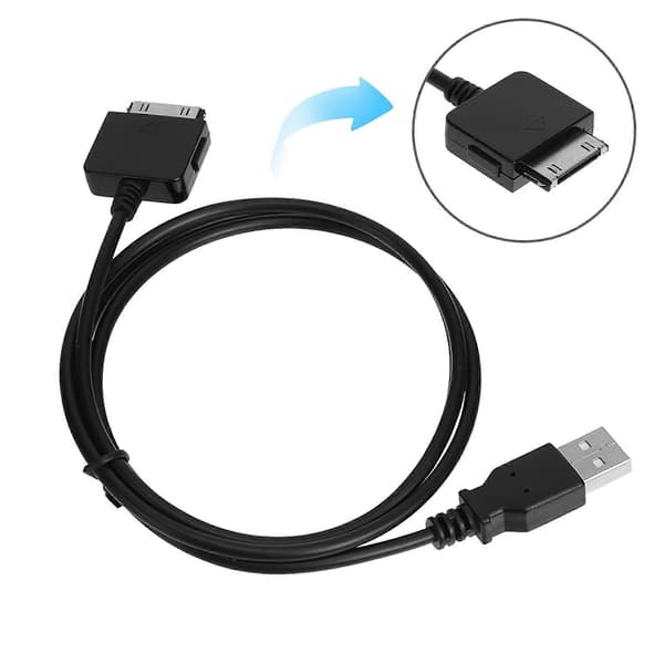 1M USB-datasync-ladekabel Fleksibel dataoverføringskabel Forsterket grensesnittkabel for Microsoft Zune Zune2 ZuneHD Black