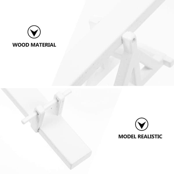 Mini huske modell Kreativ huske møbelpynt Mini hus tilbehør 19.8X3.2X3CM Vit
