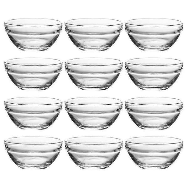 Små transparente glasskåle 12 styk