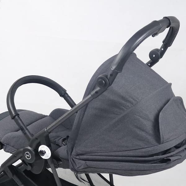 Stroller Handle Covers, Faux Leather Armrest Protectors, Waterproof Sweat-Absorbing, Black, 1 Pair 20x12cm