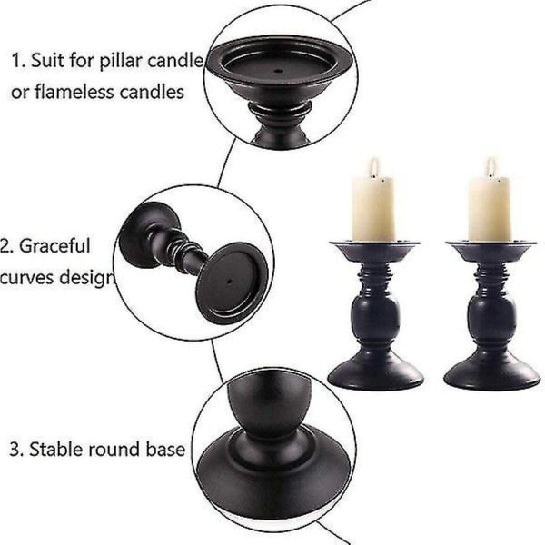 Black European Metal Candlestick Wedding Party Decoration Gifts-a