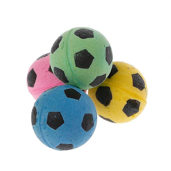 20 stk. Støysvake katteballer i EVA-skum, myke skumballer for fotballspill, katteleker