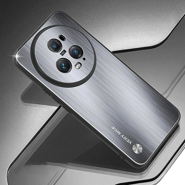 For Honor Magic5 Pro Anti-ripe Brushed Telefondeksel Aluminiumlegering Bak Tpu Ramme Defender Deksel Silver