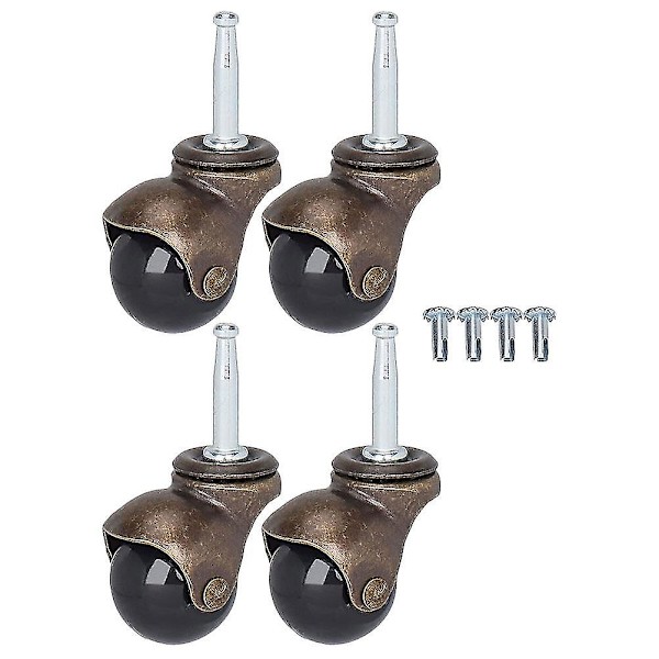 4 stk hjul 8x38mm kontor hjem datamaskin stol hjul stamme hjul (10x5cm)