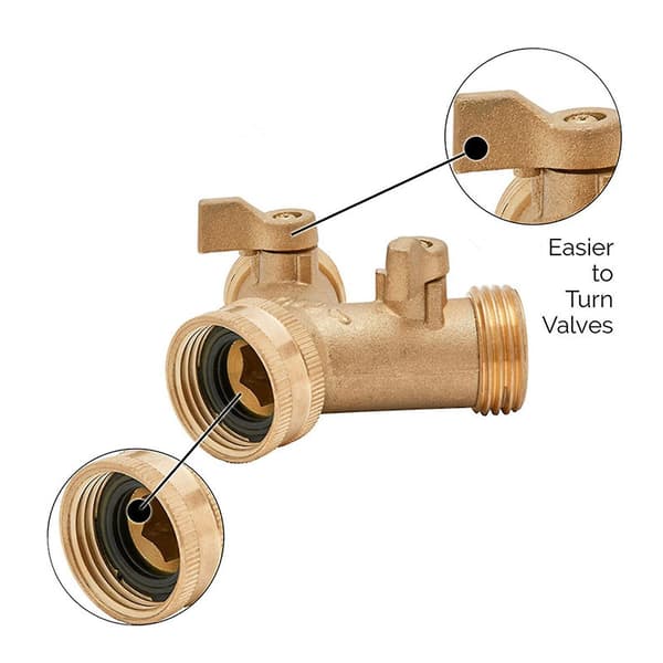 Messing Vandforbindelse Y-formet Vanding Hurtigforbindelser Rør Til Ventil Splitter Til Hjem Have Gård Vandingsslange Adapter System Tilbehør